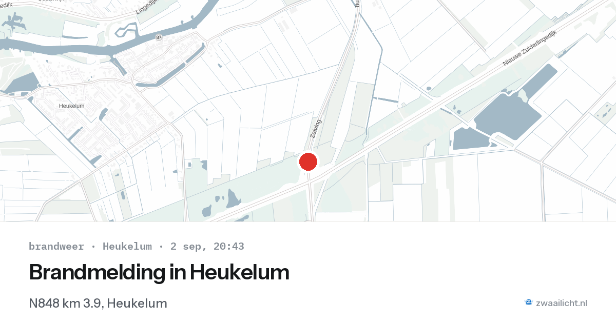 Brandmelding in Heukelum — 2 sep 2026