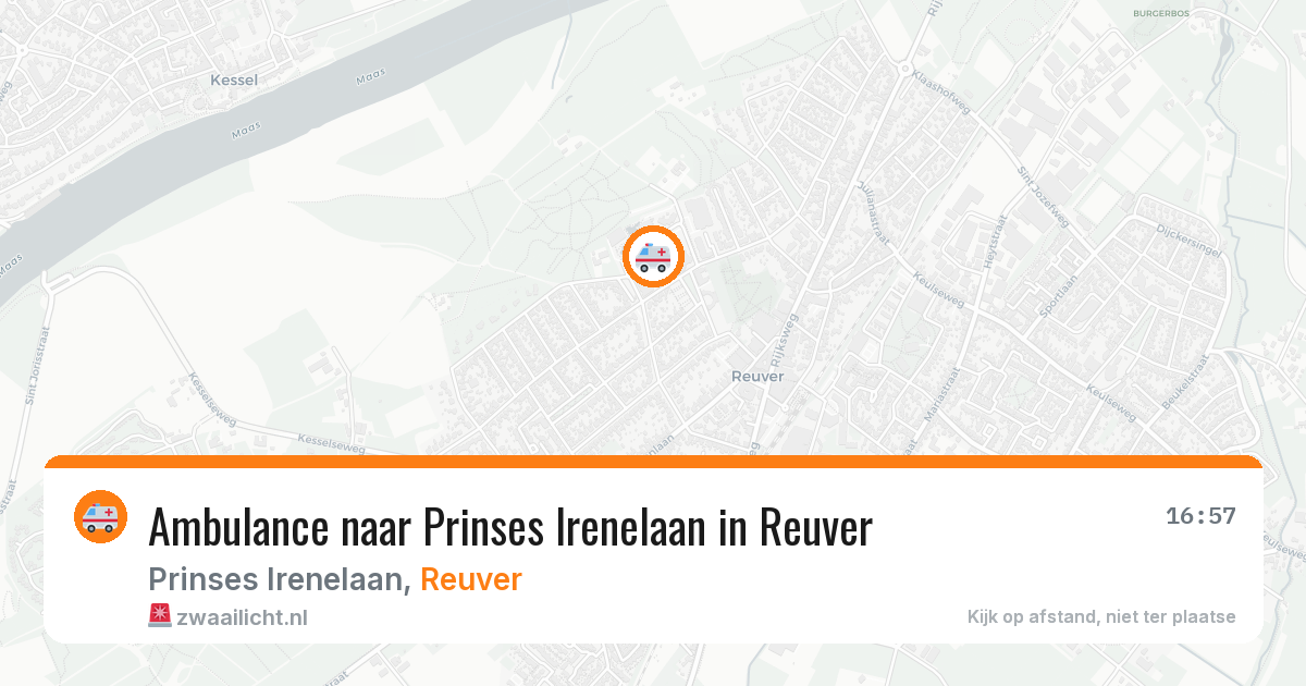 Ambulance naar Prinses Irenelaan in Reuver — 31 jul 2026