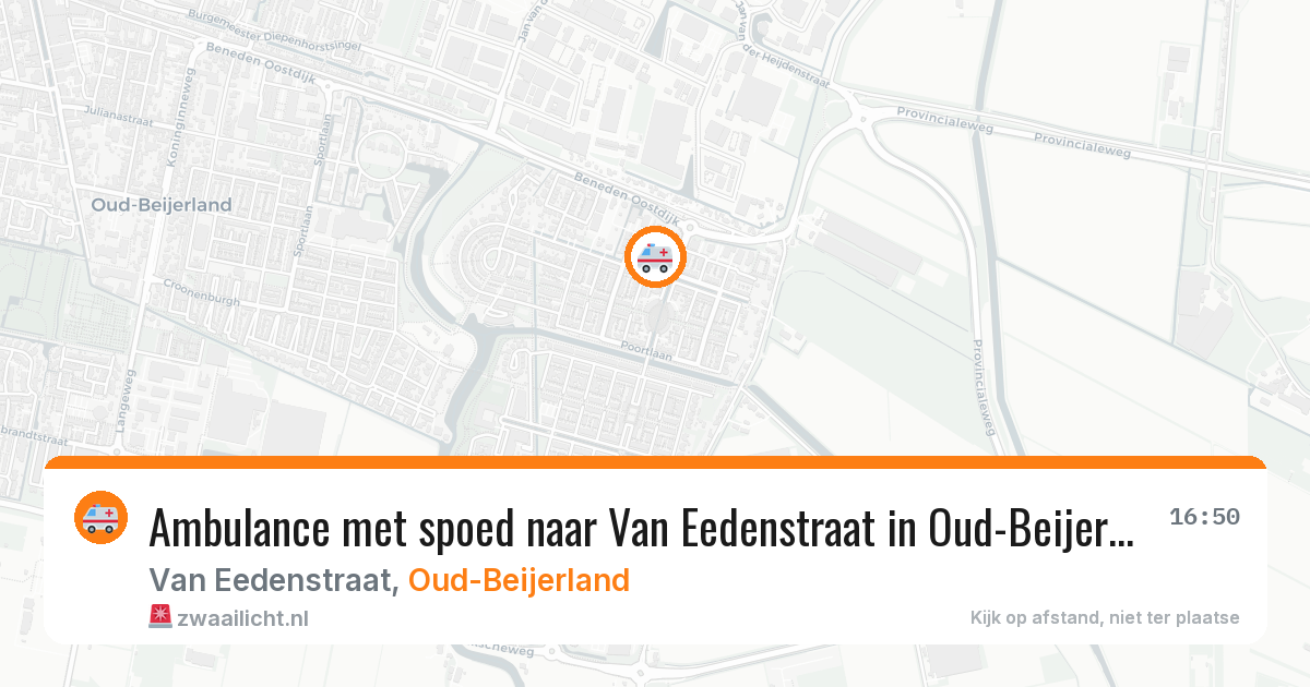 Ambulance met spoed naar Van Eedenstraat in Oud-Beijerland — 2 mei 2026