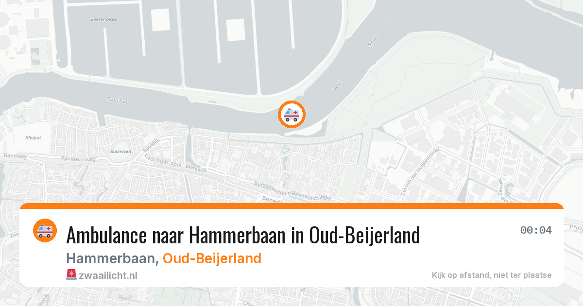 Ambulance naar Hammerbaan in Oud-Beijerland — 26 jun 2026