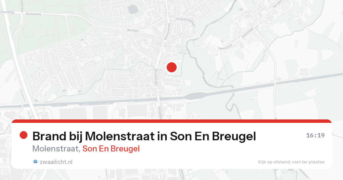 Brand bij Molenstraat in Son En Breugel — 18 aug 2026