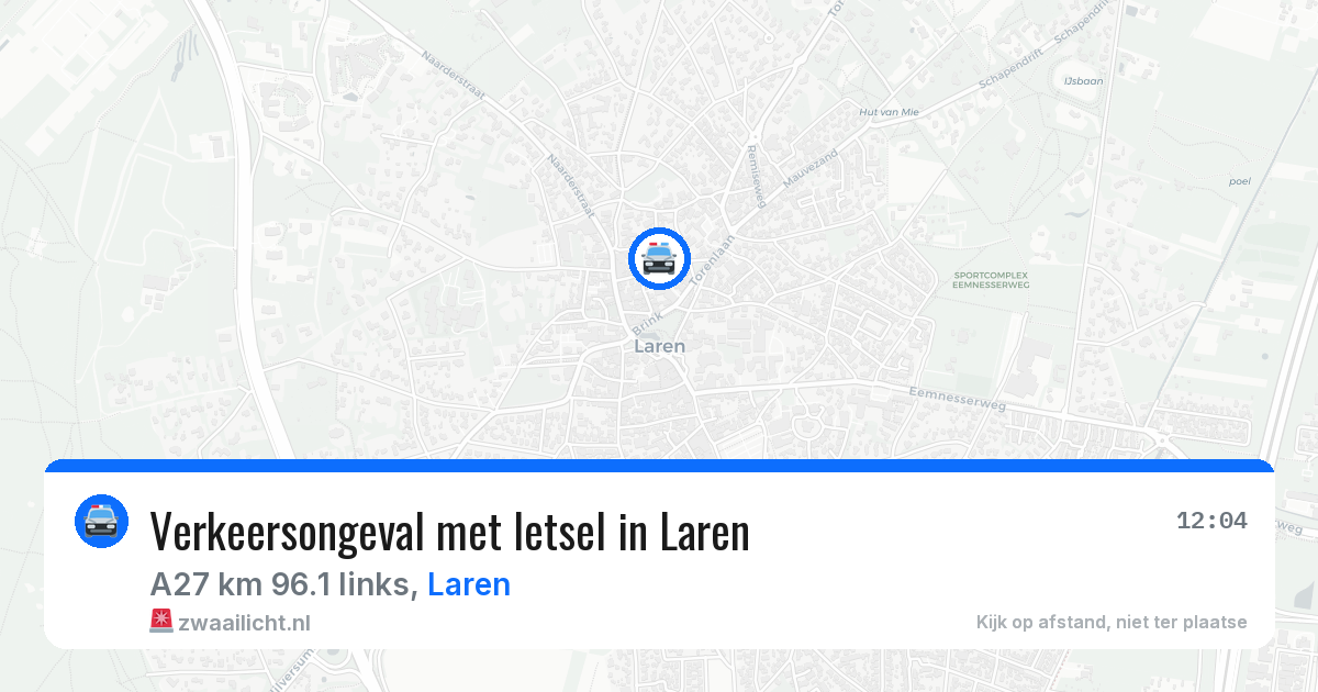 Verkeersongeval met letsel in Laren — 21 feb 2026
