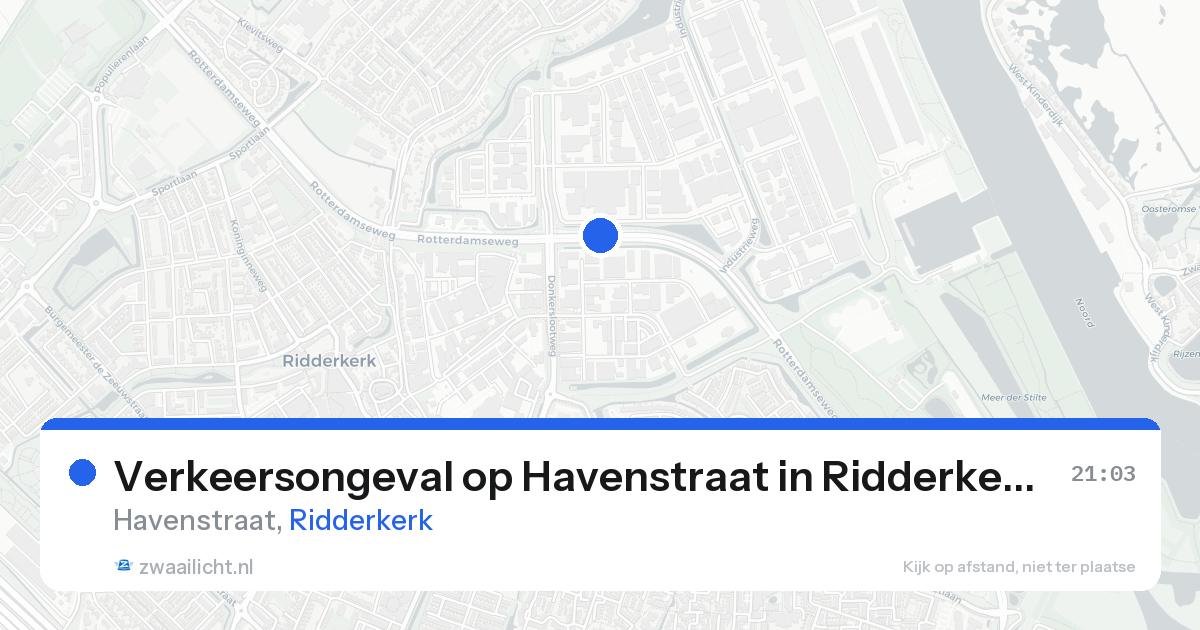 Verkeersongeval op Havenstraat in Ridderkerk — 4 mrt 2026
