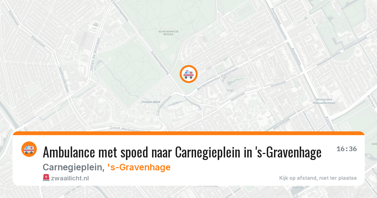Ambulance met spoed naar Carnegieplein in 's-Gravenhage — 23 mei 2026