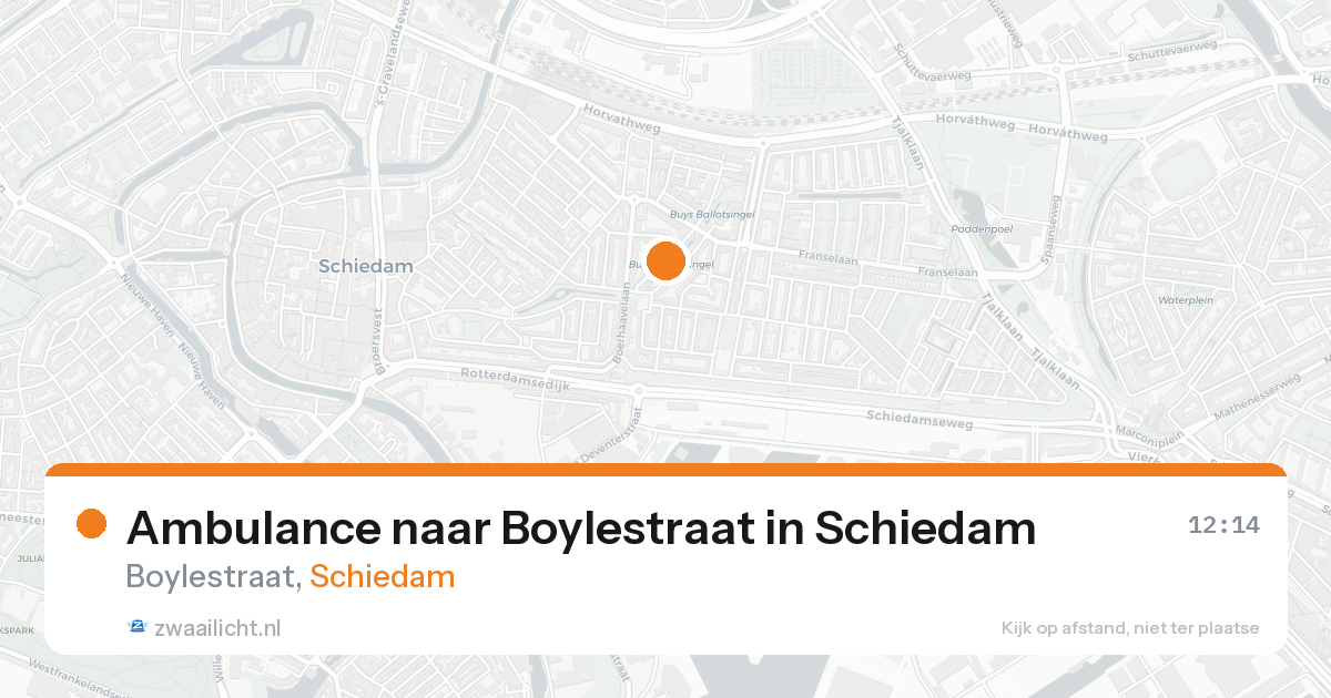Ambulance naar Boylestraat in Schiedam — 15 aug 2026