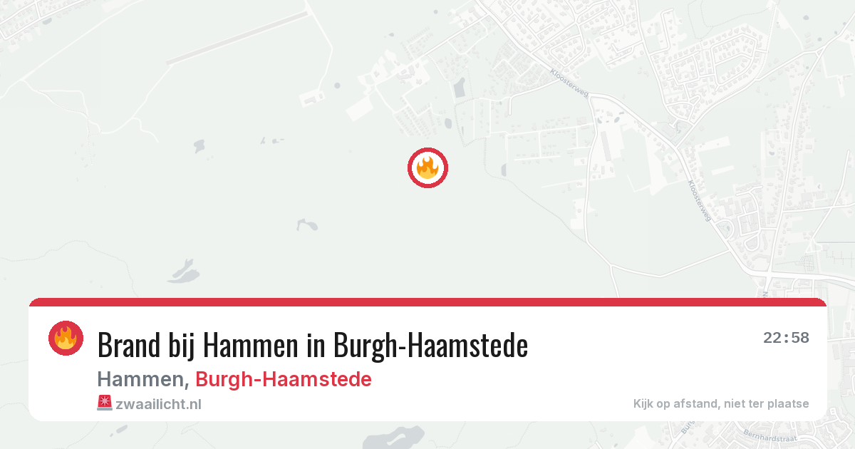 Brand bij Hammen in Burgh-Haamstede — 21 mei 2026