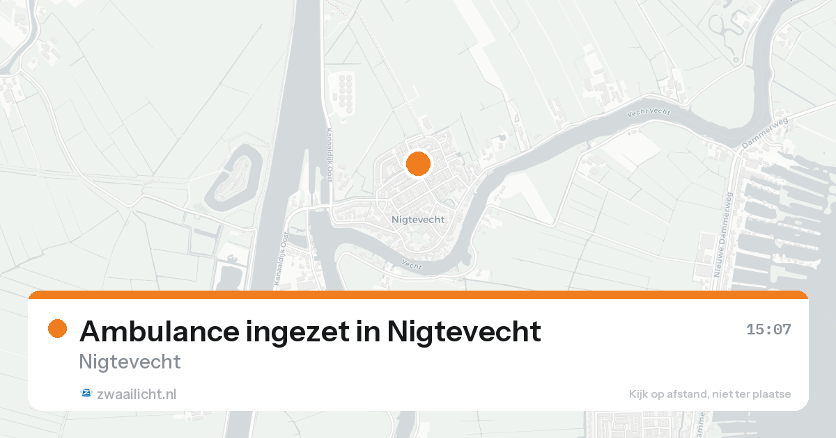 Ambulance ingezet in Nigtevecht — 8 aug 2026