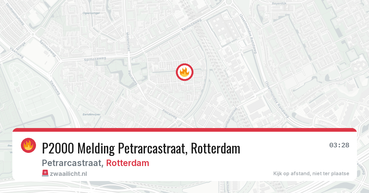 P2000 Melding Petrarcastraat, Rotterdam — 9 feb 2026