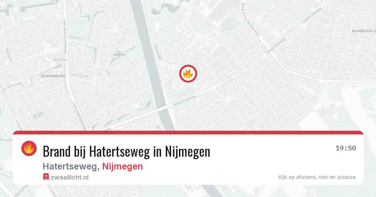 Brand bij Hatertseweg in Nijmegen — 21 jan 2026