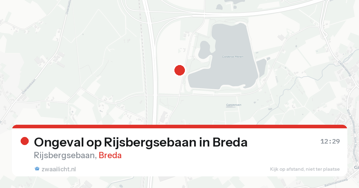 Ongeval op Rijsbergsebaan in Breda — 25 aug 2026
