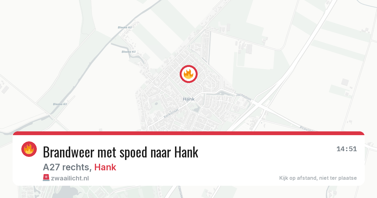 Brandweer met spoed naar Hank — 2 feb 2026 | 🚨 Zwaailicht.nl