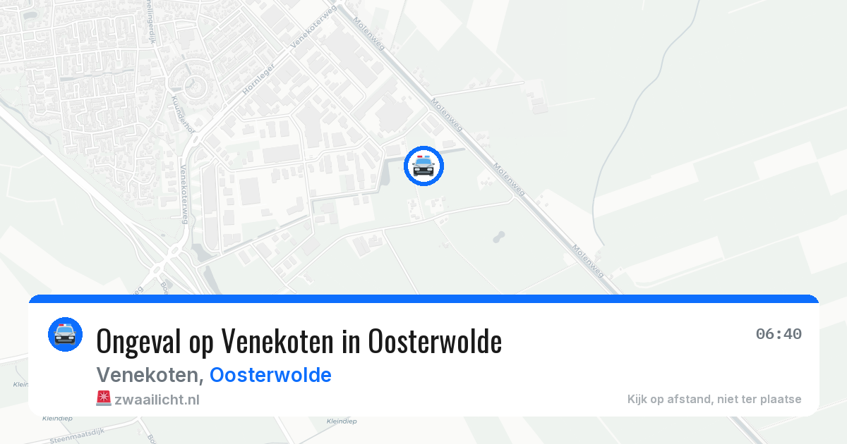 Ongeval op Venekoten in Oosterwolde — 10 apr 2026