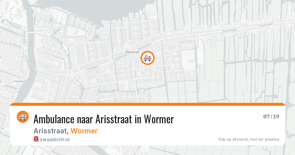Ambulance naar Arisstraat in Wormer — 11 aug 2026