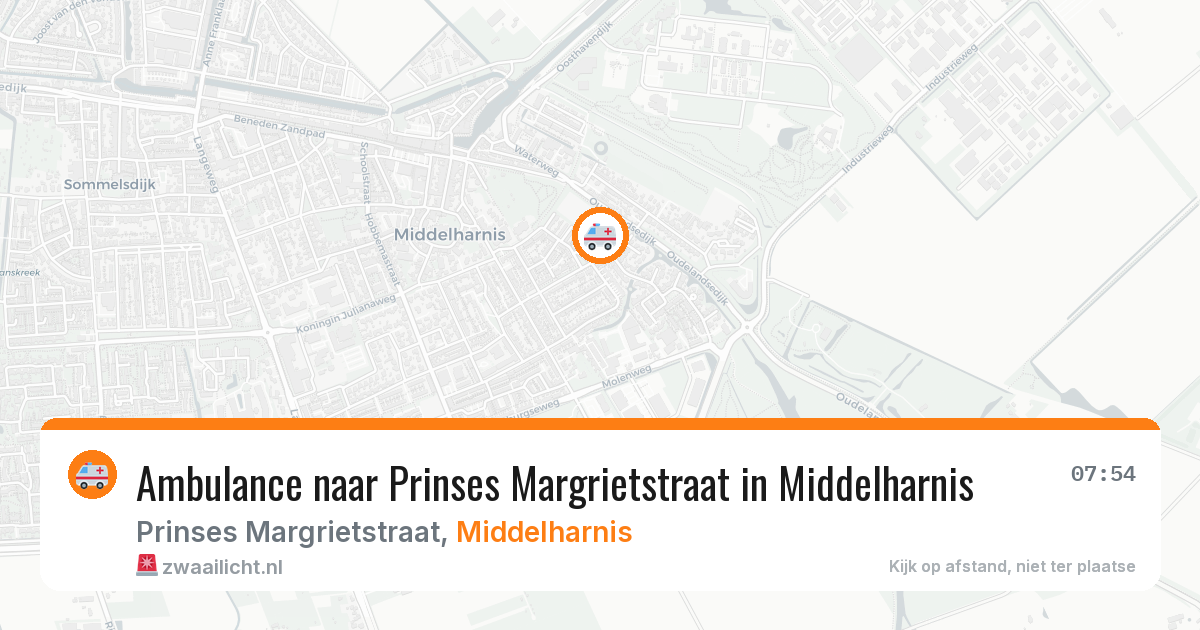 Ambulance naar Prinses Margrietstraat in Middelharnis — 14 jun 2026