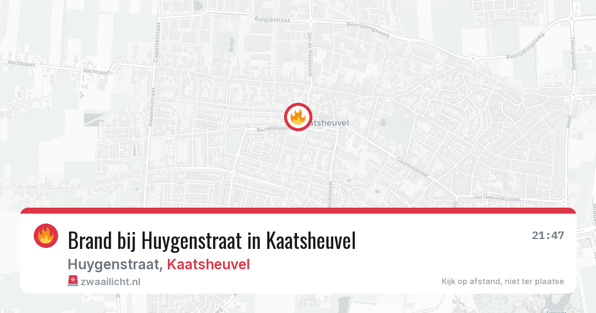 Brand bij Huygenstraat in Kaatsheuvel — 17 jun 2026