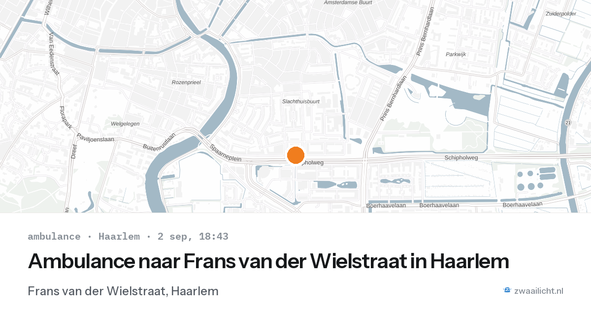 Ambulance naar Frans van der Wielstraat in Haarlem — 2 sep 2026