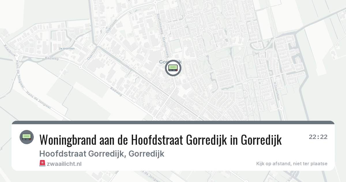 Woningbrand aan de Hoofdstraat Gorredijk in Gorredijk — 13 mrt 2026