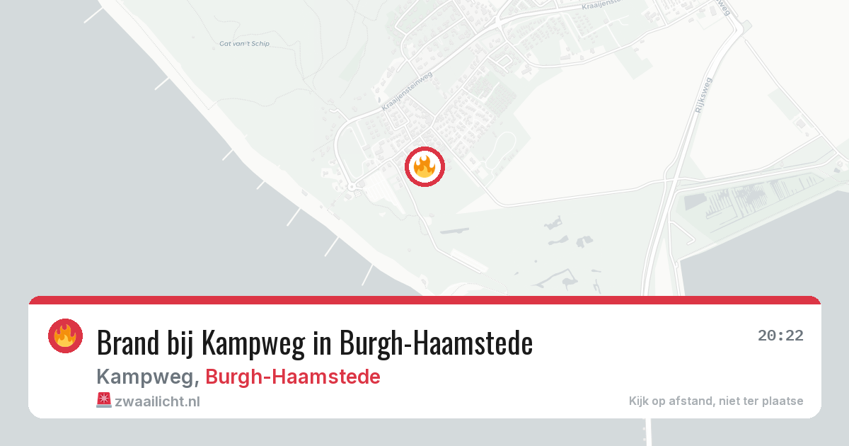 Brand bij Kampweg in Burgh-Haamstede — 7 aug 2026