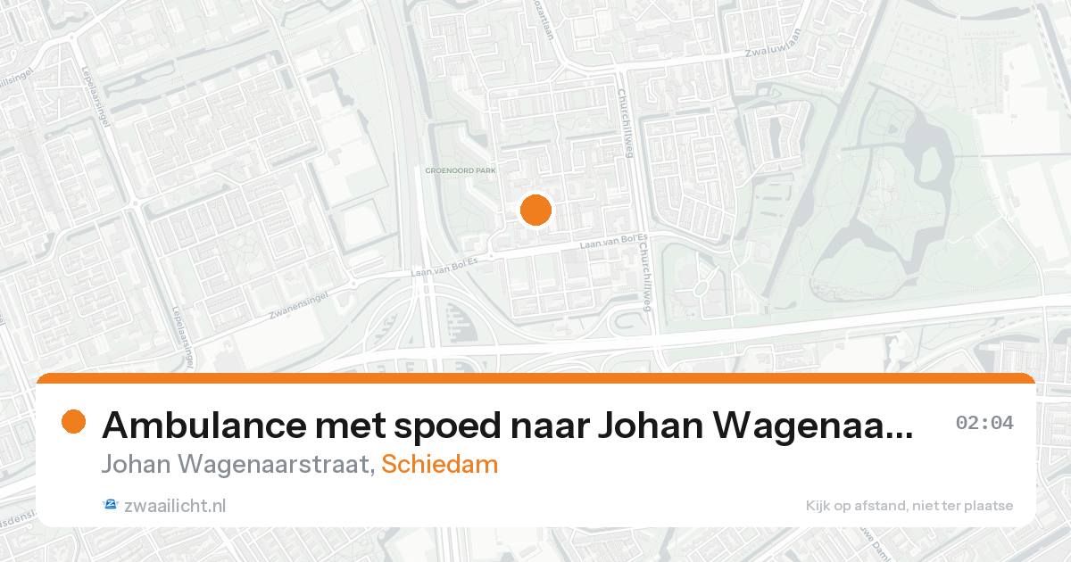 Ambulance met spoed naar Johan Wagenaarstraat in Schiedam — 8 feb 2026