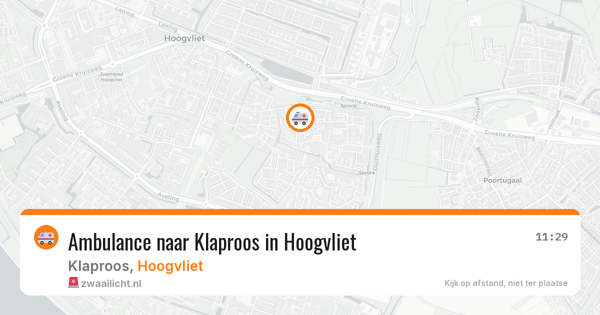 Ambulance naar Klaproos in Hoogvliet — 10 aug 2026