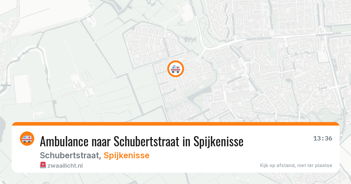 Ambulance naar Schubertstraat in Spijkenisse — 12 aug 2026