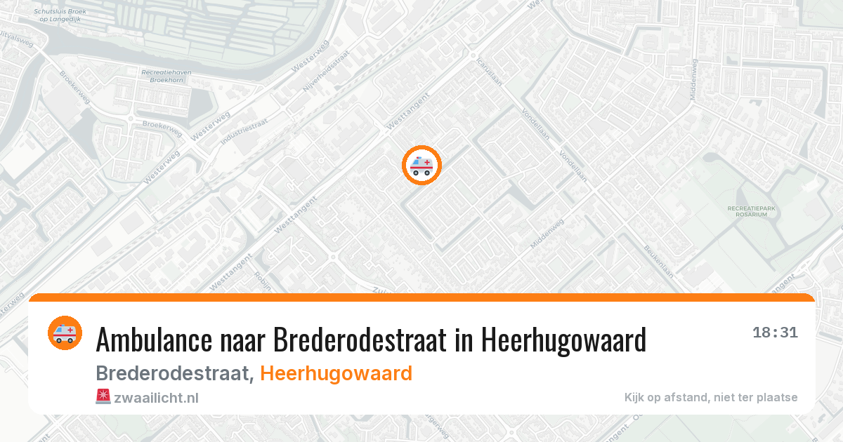 Ambulance naar Brederodestraat in Heerhugowaard — 7 aug 2026