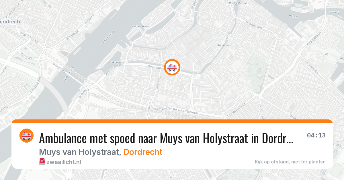 Ambulance met spoed naar Muys van Holystraat in Dordrecht — 15 aug 2026