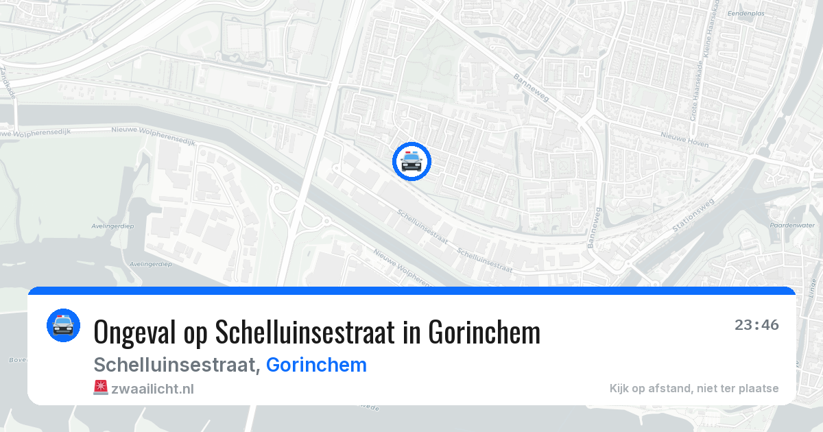 Ongeval op Schelluinsestraat in Gorinchem — 9 mrt 2026