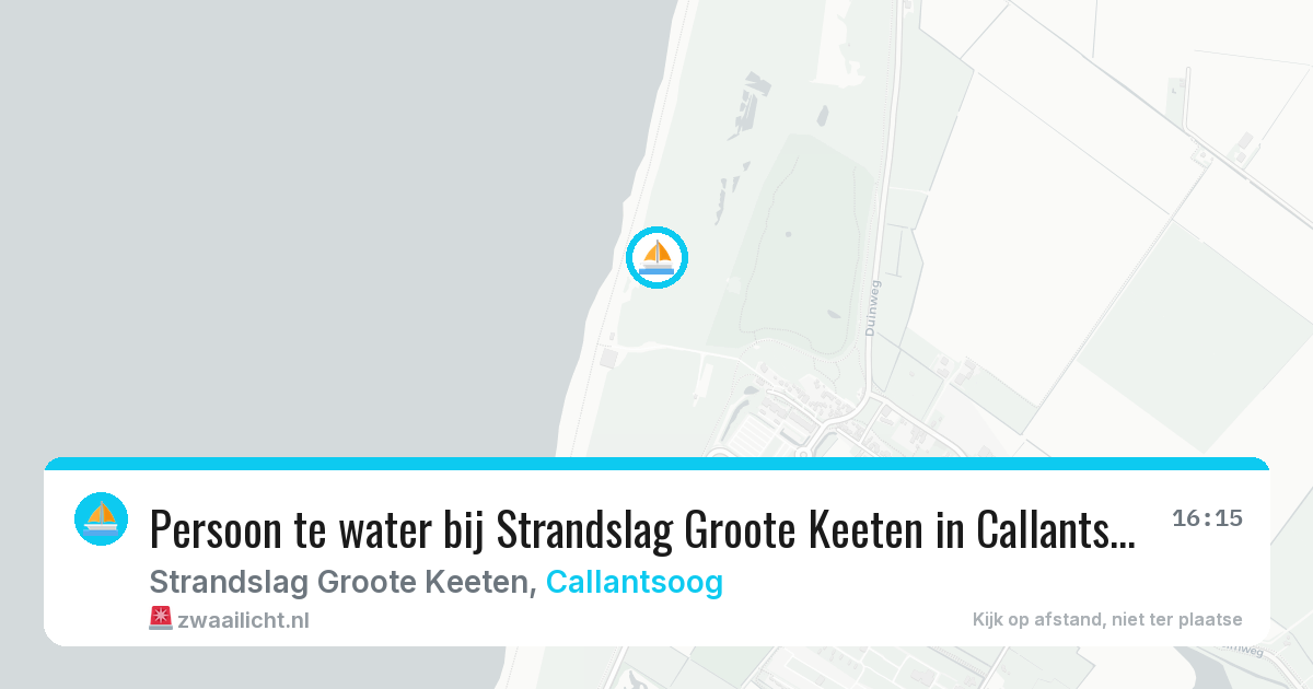 Persoon te water bij Strandslag Groote Keeten in Callantsoog — 4 jul 2026