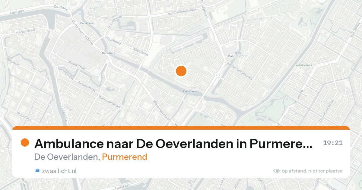 Ambulance naar De Oeverlanden in Purmerend — 30 jan 2026