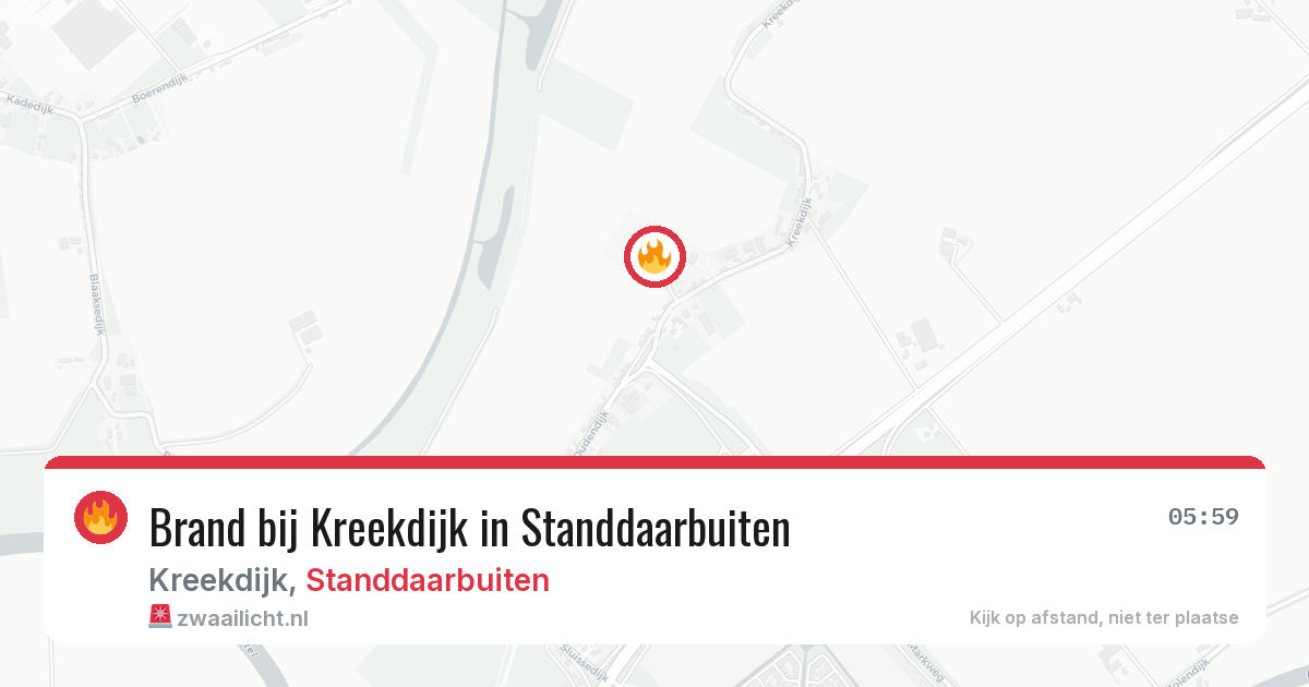 Brand bij Kreekdijk in Standdaarbuiten — 30 jun 2026