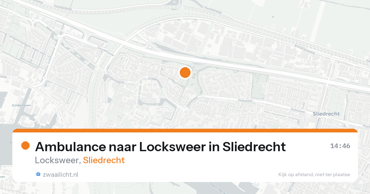 Ambulance naar Locksweer in Sliedrecht — 17 aug 2026