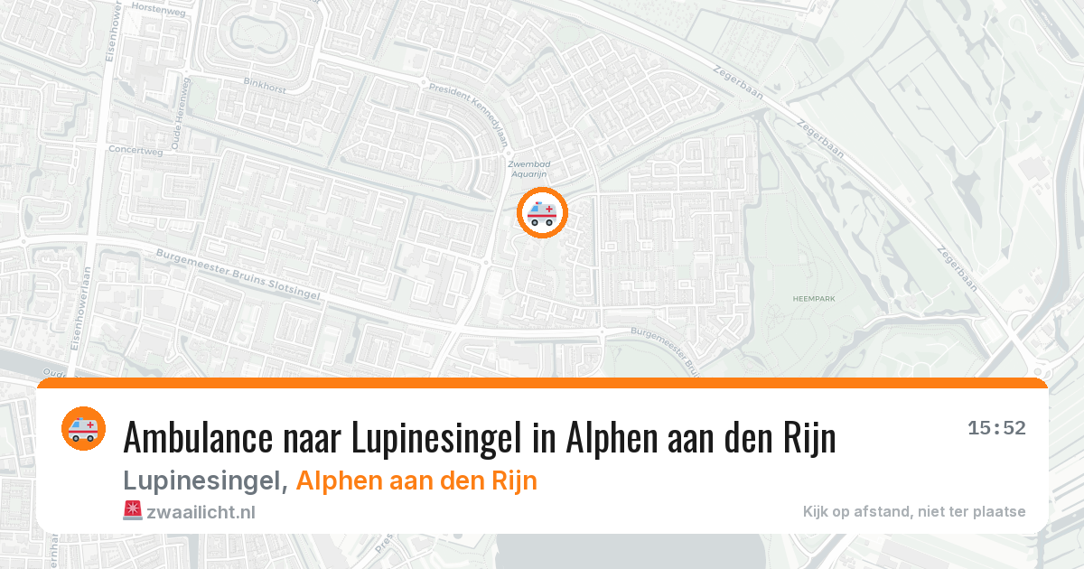 Ambulance naar Lupinesingel in Alphen aan den Rijn — 12 aug 2026