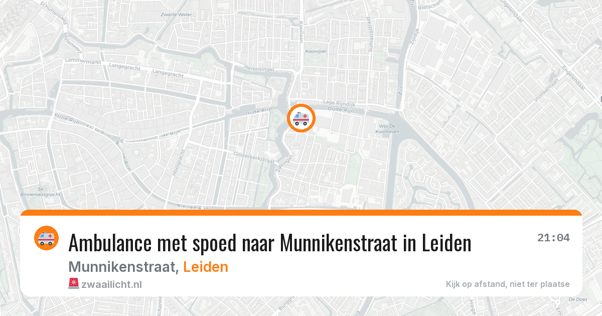 Ambulance met spoed naar Munnikenstraat in Leiden — 14 jul 2026