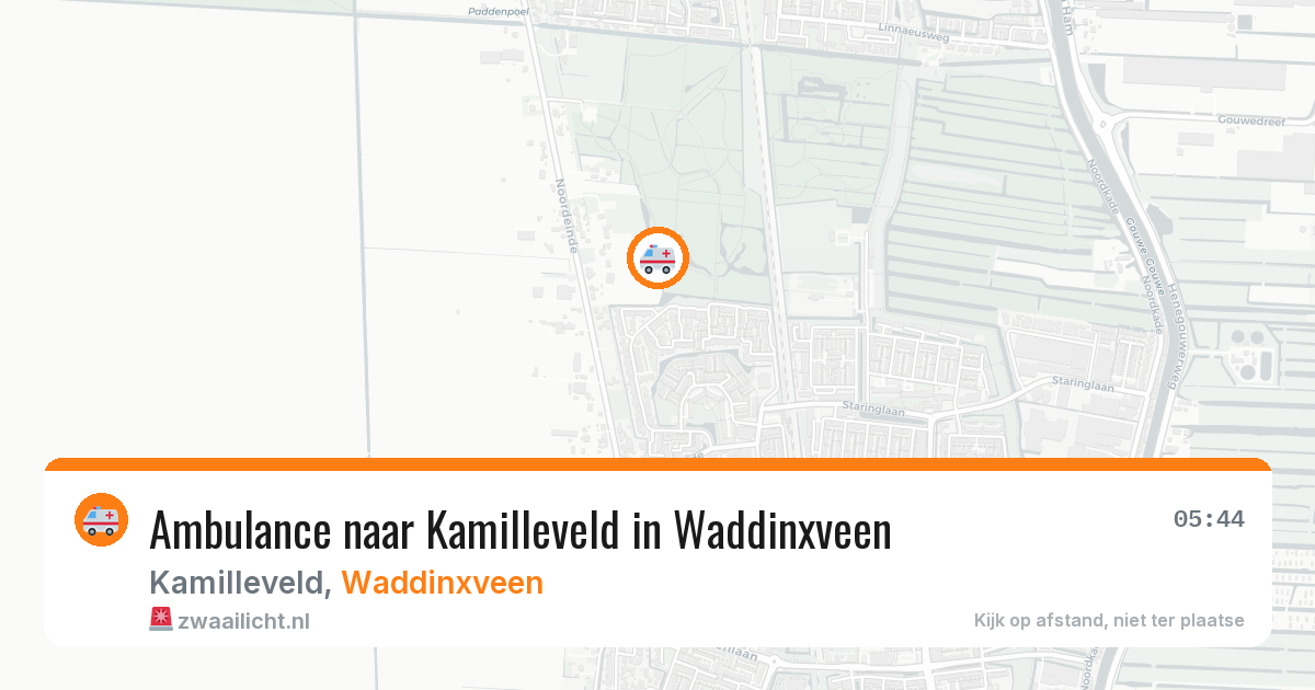 Ambulance naar Kamilleveld in Waddinxveen — 2 jun 2026