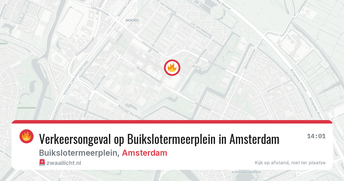 Verkeersongeval op Buikslotermeerplein in Amsterdam — 8 jun 2026