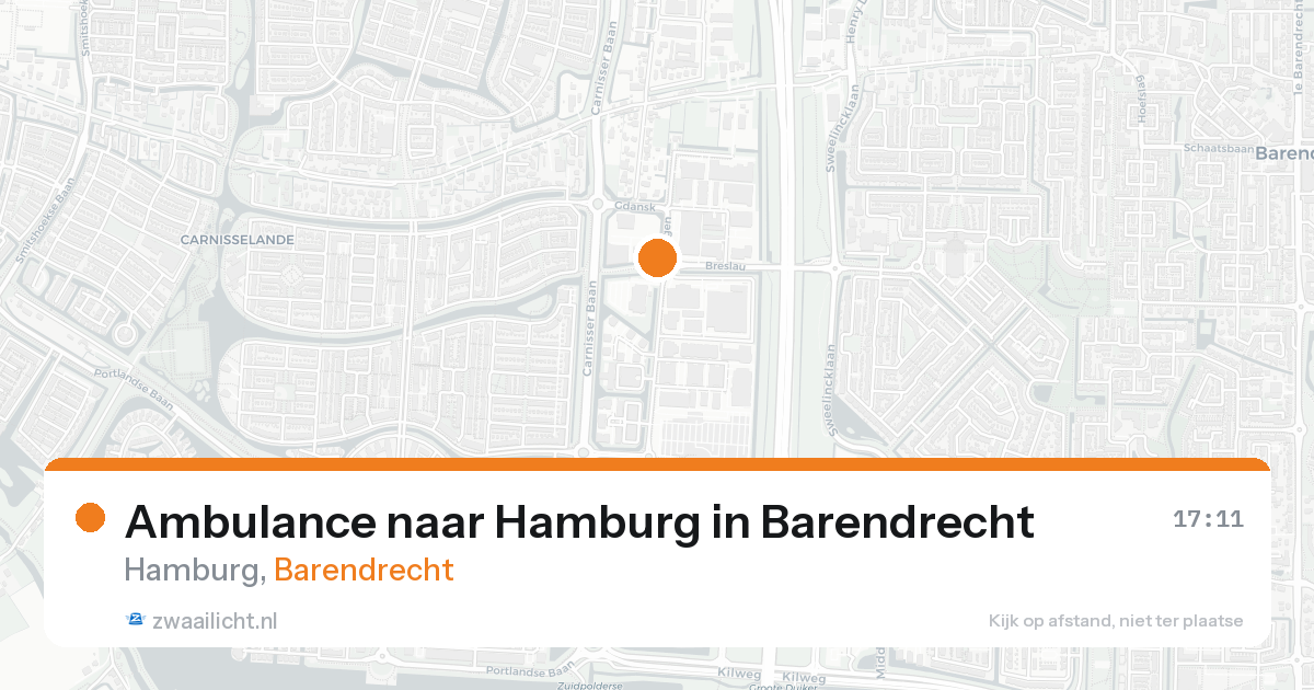 Ambulance naar Hamburg in Barendrecht — 15 aug 2026