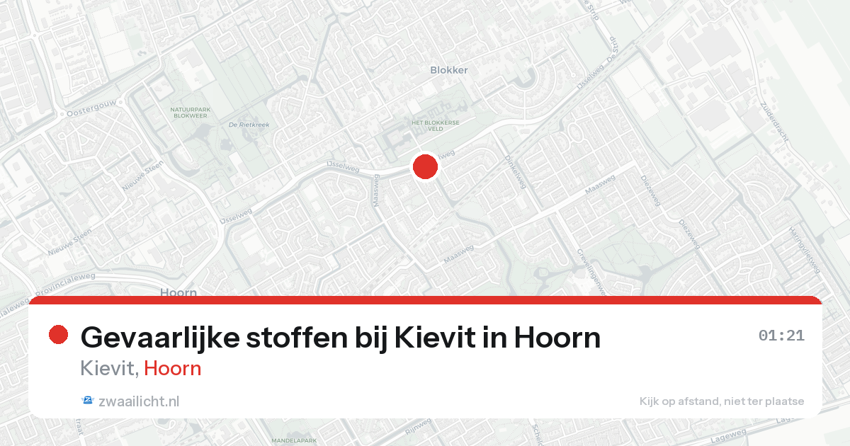 Gevaarlijke stoffen bij Kievit in Hoorn — 22 aug 2026