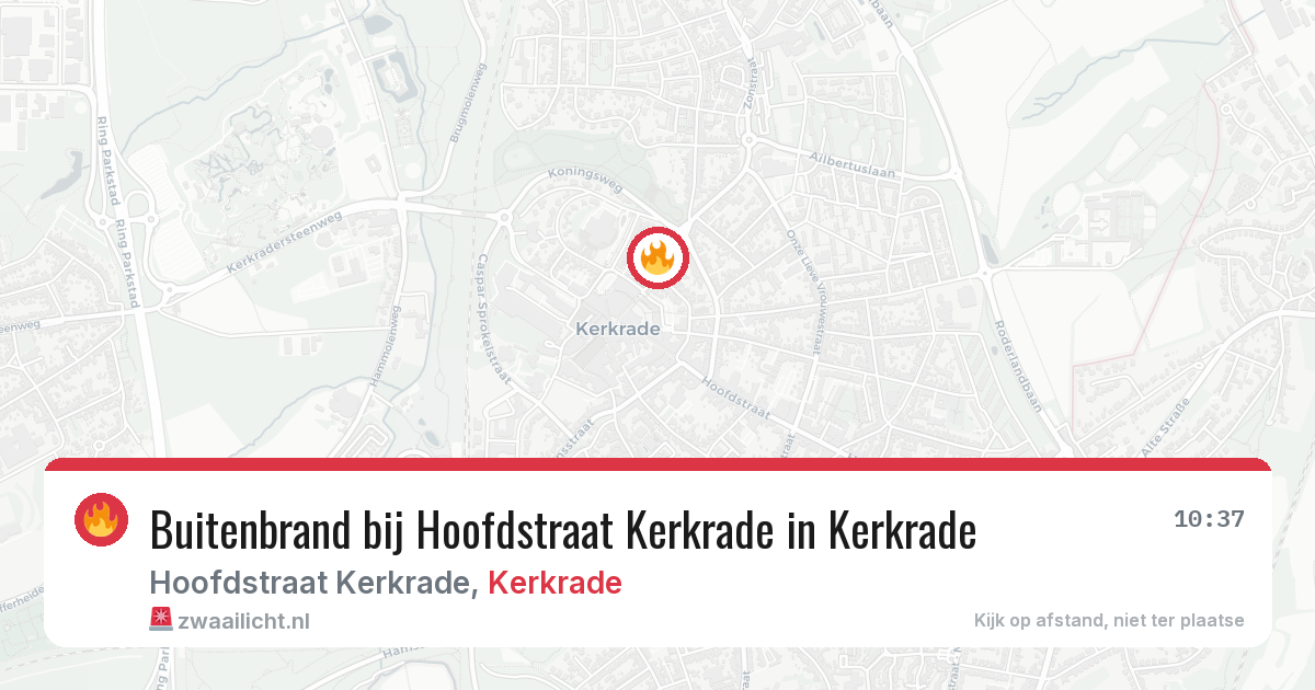 Buitenbrand bij Hoofdstraat Kerkrade in Kerkrade — 24 mrt 2026