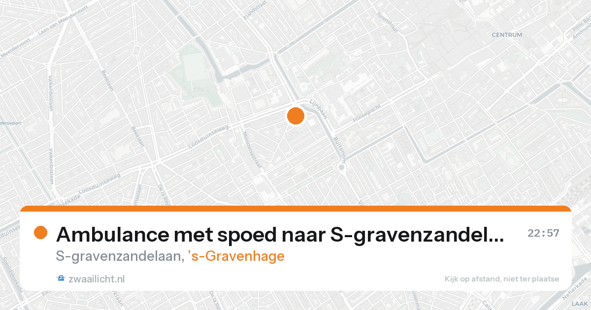 Ambulance met spoed naar S-gravenzandelaan in 's-Gravenhage — 24 aug 2026