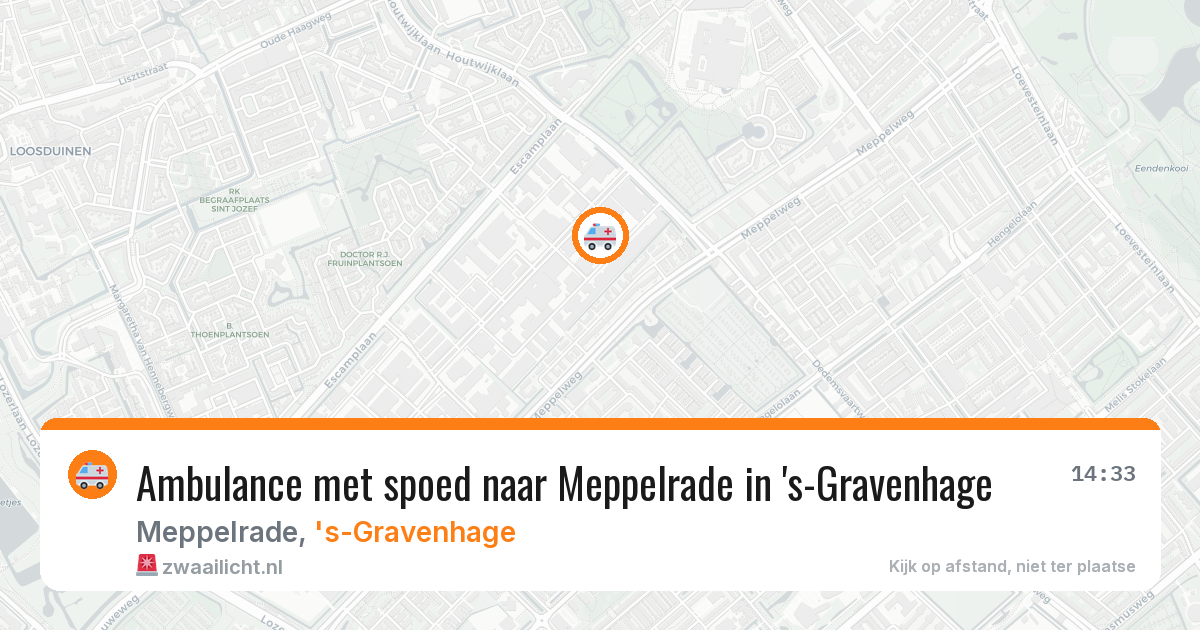Ambulance met spoed naar Meppelrade in 's-Gravenhage — 16 mei 2026