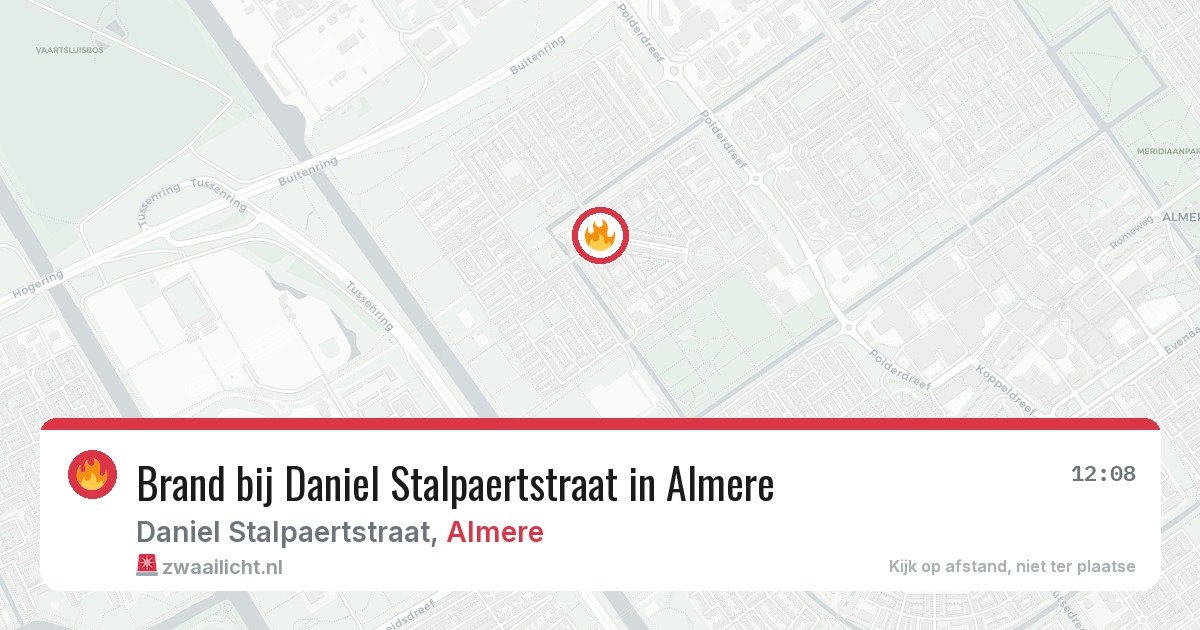 Brand bij Daniel Stalpaertstraat in Almere — 20 jan 2026