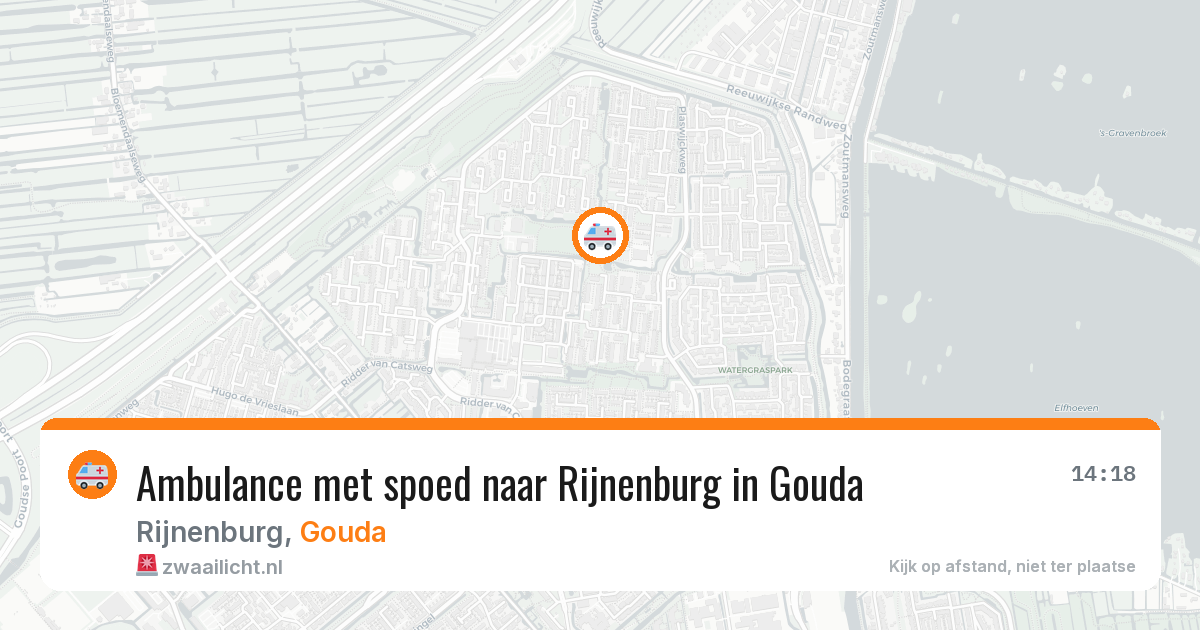 Ambulance met spoed naar Rijnenburg in Gouda — 18 jul 2026