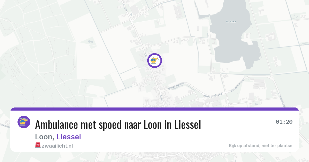 Ambulance met spoed naar Loon in Liessel — 8 aug 2026