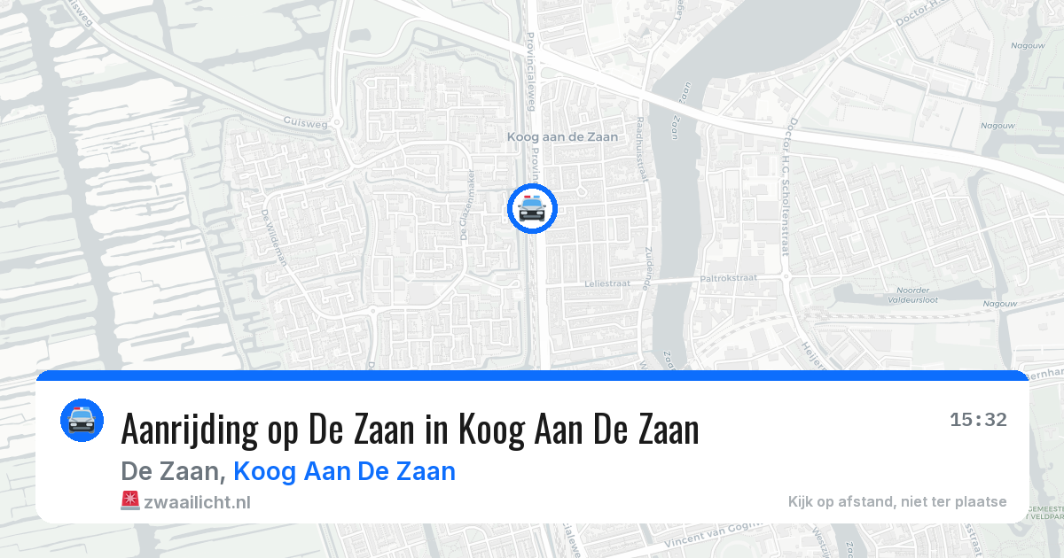 Aanrijding op De Zaan in Koog Aan De Zaan — 8 aug 2026
