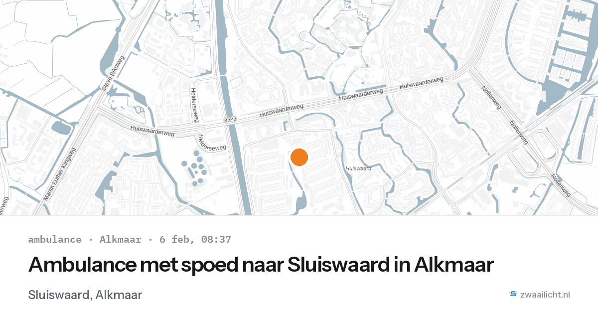 Ambulance met spoed naar Sluiswaard in Alkmaar — 6 feb 2026
