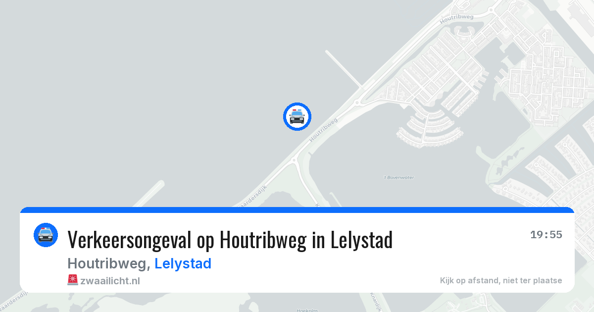 Verkeersongeval op Houtribweg in Lelystad — 7 jul 2026