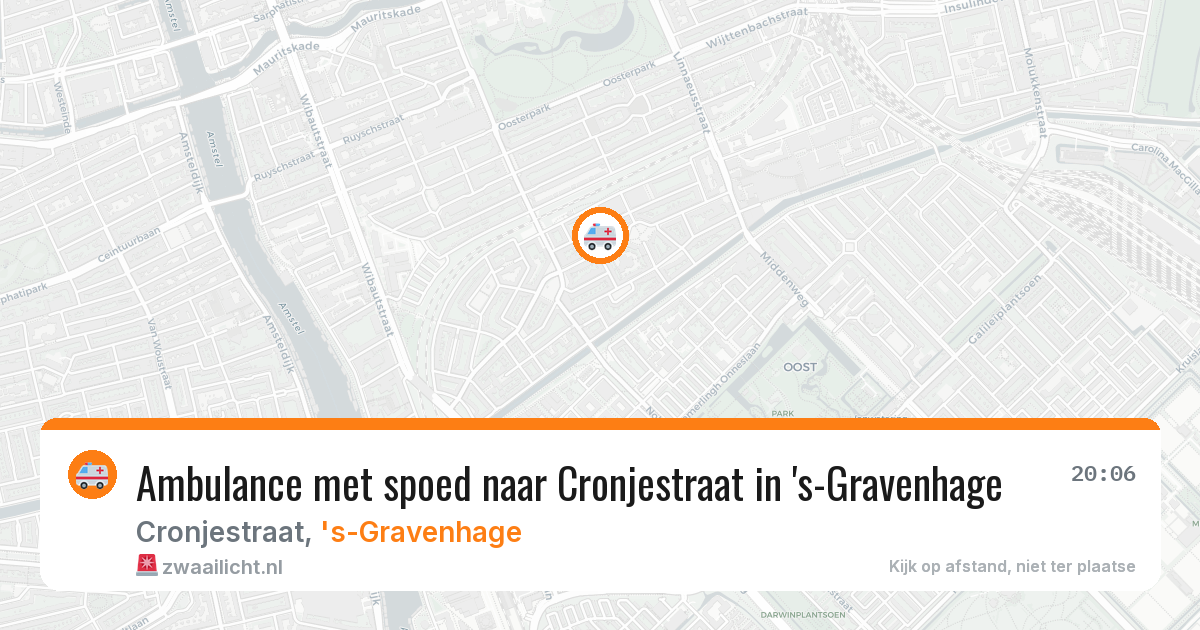 Ambulance met spoed naar Cronjestraat in 's-Gravenhage — 24 mrt 2026