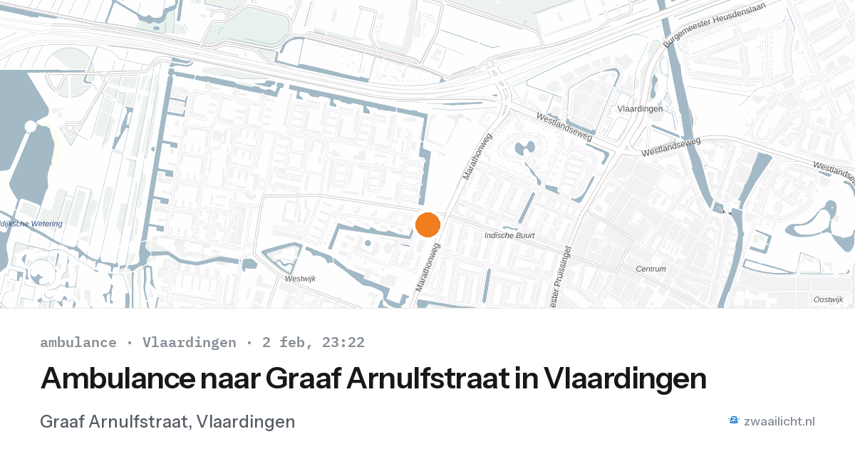 Ambulance naar Graaf Arnulfstraat in Vlaardingen — 2 feb 2026