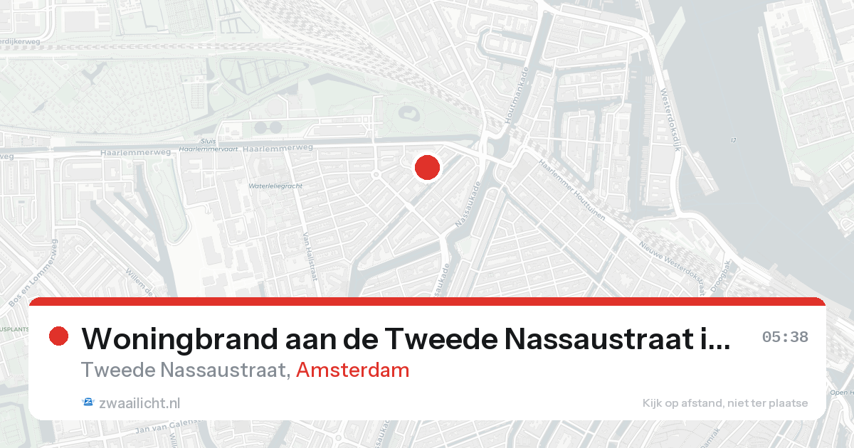 Woningbrand aan de Tweede Nassaustraat in Amsterdam — 23 aug 2026
